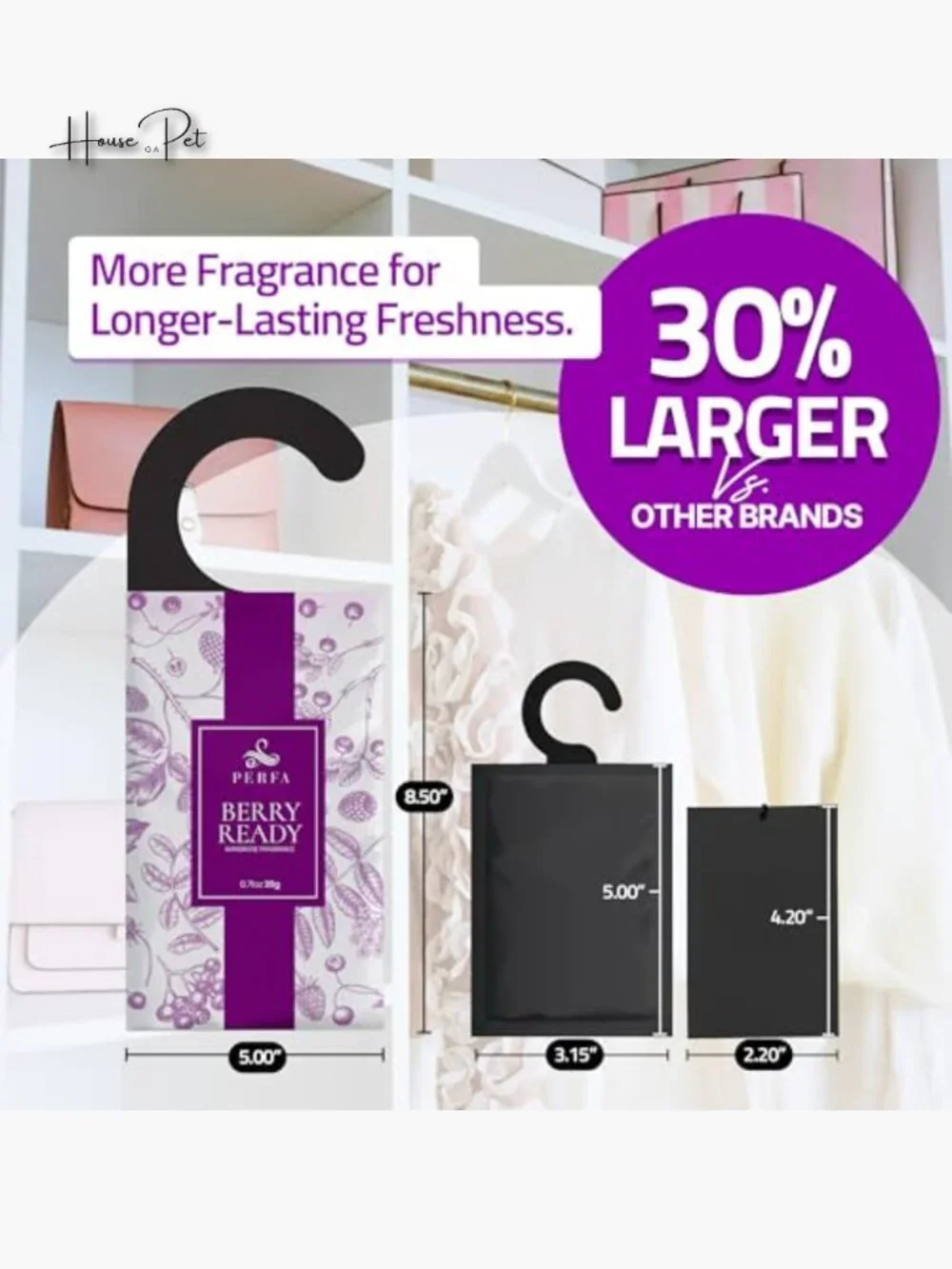 Berry Scented Closet Deodorizer 6-Pack | Long-Lasting Drawer Sachets